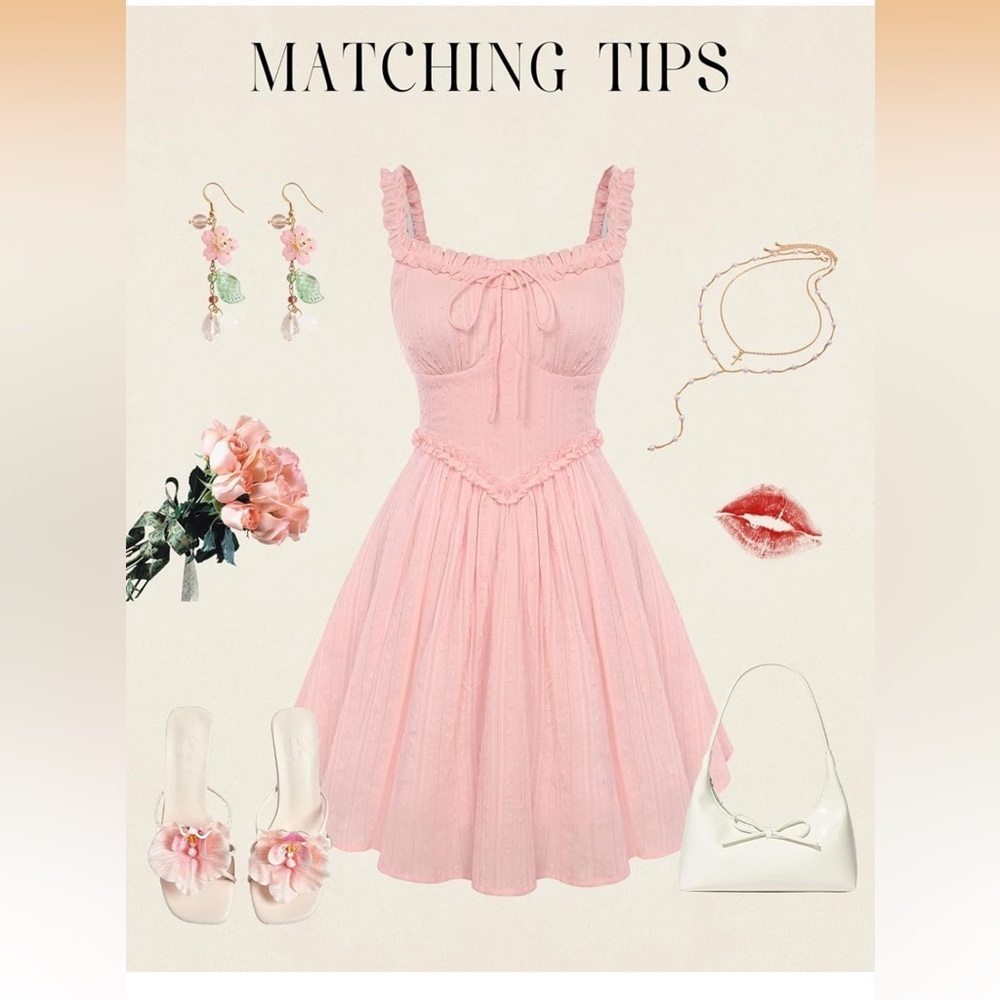 Chic Pink Ruffled Mini Dress - Picture 6 of 7